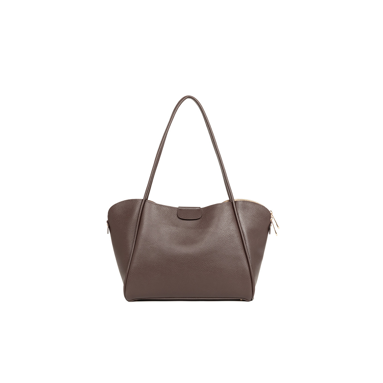 Lancaster Ida Double Large Shoulder Bag 470-86 Brown Pale Gold