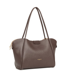Lancaster Ida Double Large Shoulder Bag 470-86 Brown Pale Gold