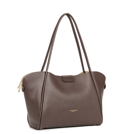 Lancaster Ida Double Grand Sac Cabas Porté Epaule 470-86 Marron Or ...