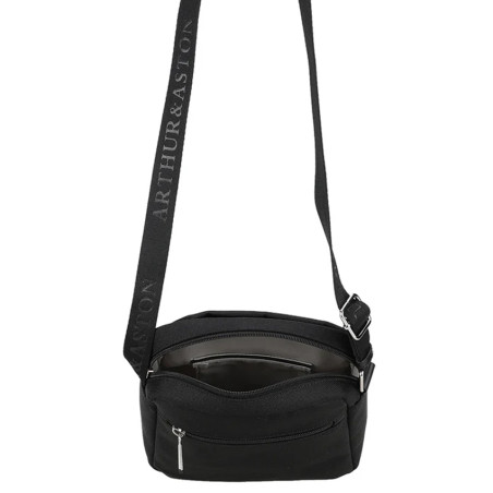 Arthur and Aston Jim Large Crossbody Bag Black