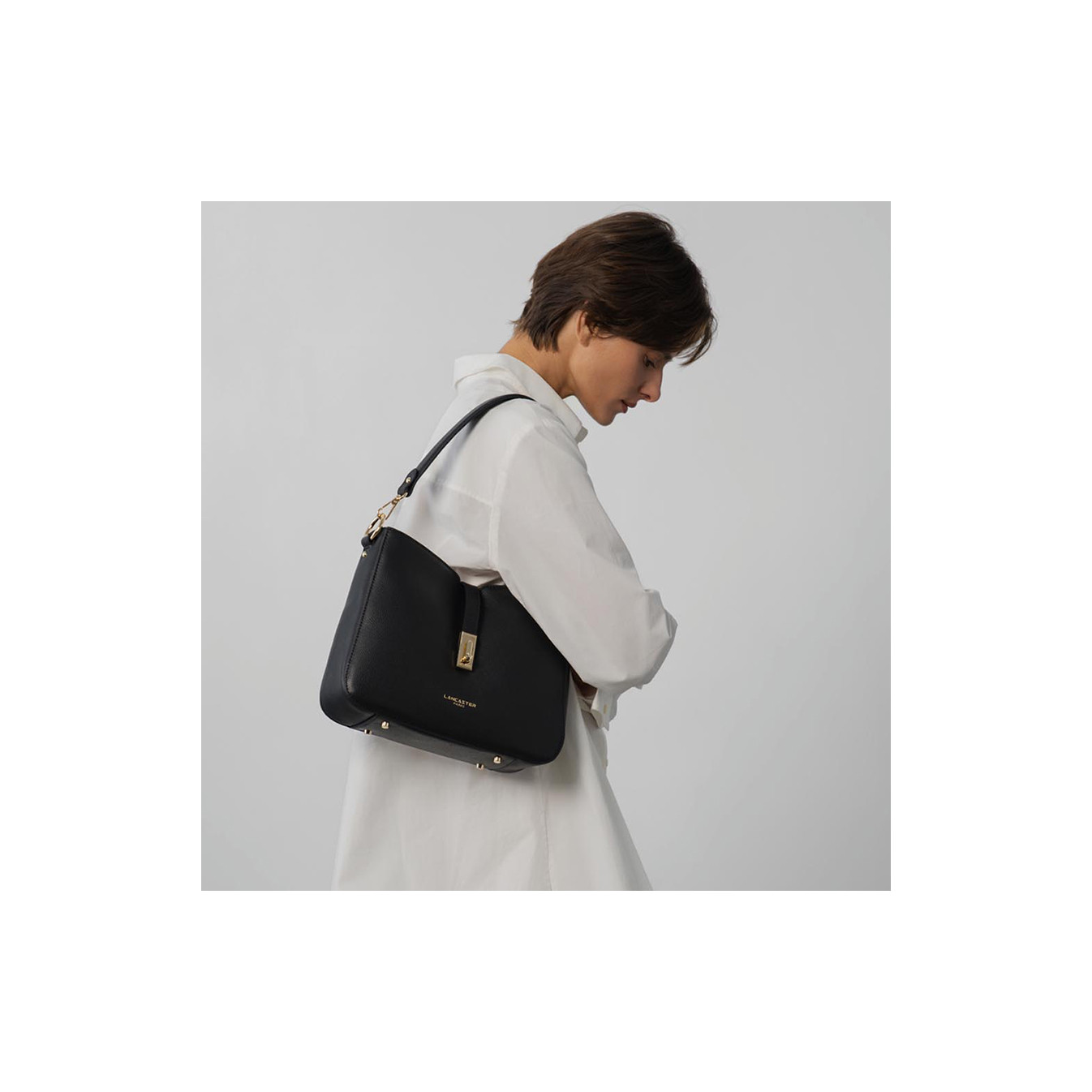 Lancaster Milano Horizon Large Crossbody Bag 547-81 Black