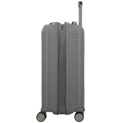 Jump Sondo Carry-on Suitcase 55cm Expandable Rigid 4 Wheels Grey