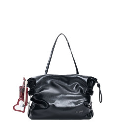 Desigual Galaxy Large Shopping Bag with Keychain in Shiny Leather E...