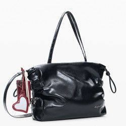 Desigual Galaxy Large Shopping Bag with Keychain in Shiny Leather E...