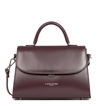 Lancaster Suave Even Leather Handbag 433-17 Dark Bordeaux
