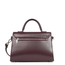 Lancaster Suave Even Leather Handbag 433-17 Dark Bordeaux