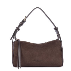 Lancaster Suède Petit Sac Rectangle En Cuir Velours 530-54 Marron face