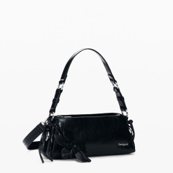 Desigual Nexus Small Baguette Bag with Floral Embroidery Black