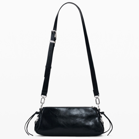 Desigual Nexus Small Baguette Bag with Floral Embroidery Black