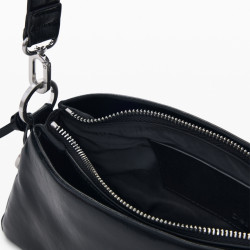 Desigual Nexus Small Baguette Bag with Floral Embroidery Black