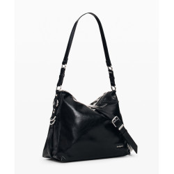 Desigual Nexus Shoulder Bag Leather Effect Black