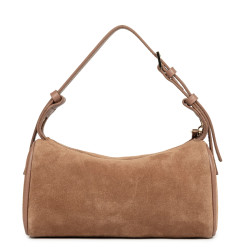 Lancaster Sweden Small Rectangle Velvet Leather Bag 530-54 Camel