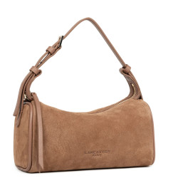 Lancaster Sweden Small Rectangle Velvet Leather Bag 530-54 Camel