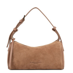 Lancaster Sweden Small Rectangle Velvet Leather Bag 530-54 Camel