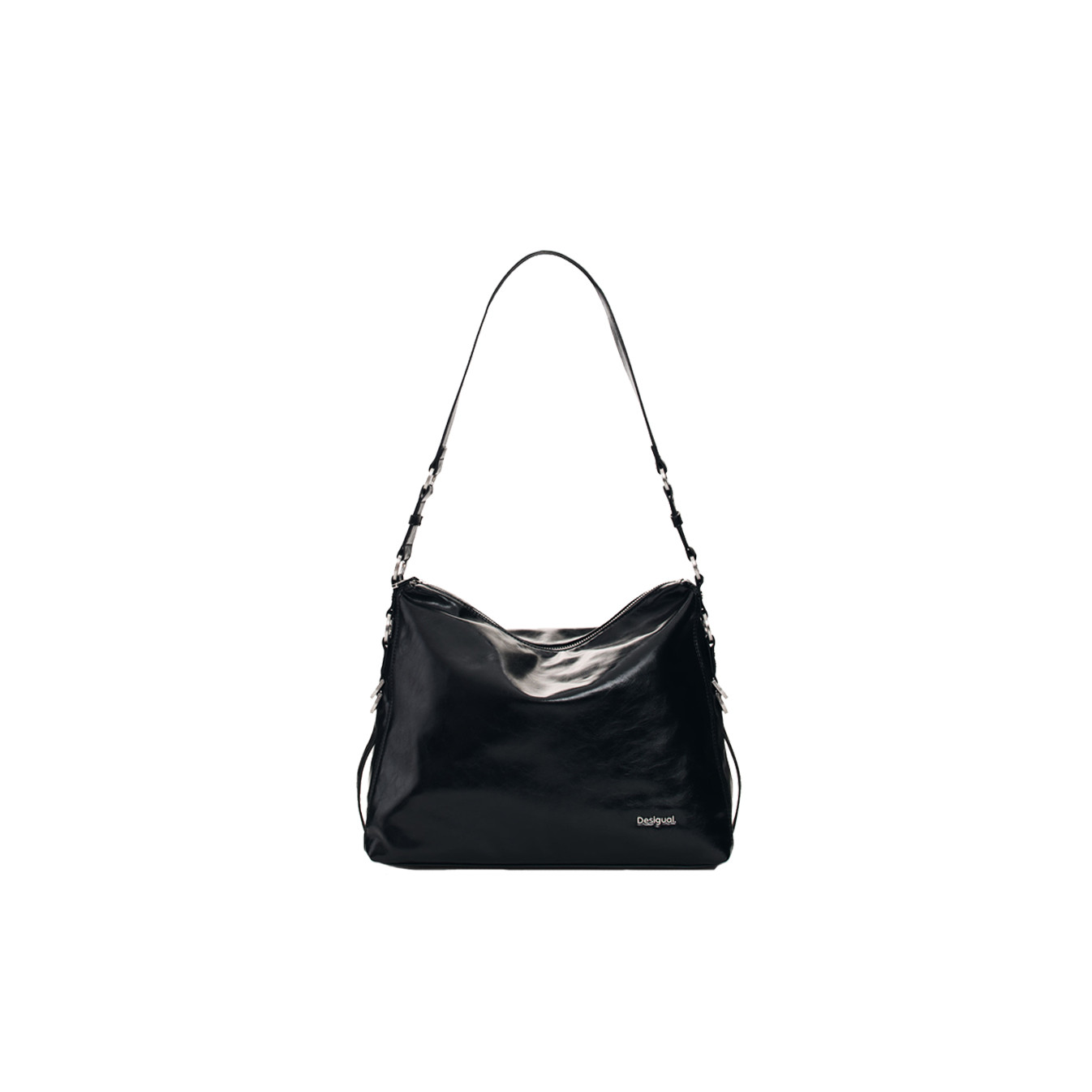 Desigual Nexus Shoulder Bag Leather Effect Black