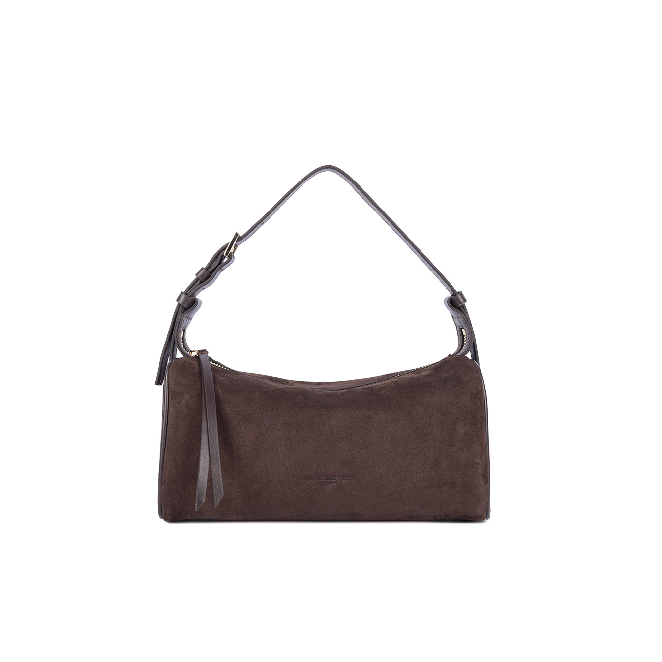 Lancaster Suède Sac Rectangle En Cuir Velours 530-55 Marron
