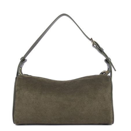 Lancaster Sweden Velvet Leather Rectangle Bag 530-55 Khaki