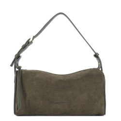 Lancaster Sweden Velvet Leather Rectangle Bag 530-55 Khaki