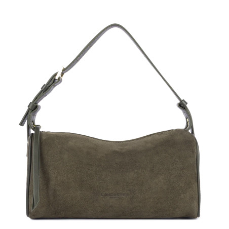 Lancaster Sweden Velvet Leather Rectangle Bag 530-55 Khaki