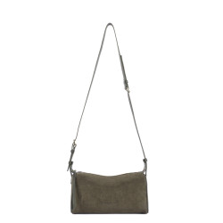 Lancaster Suède Sac Rectangle En Cuir Velours 530-55 Kaki face