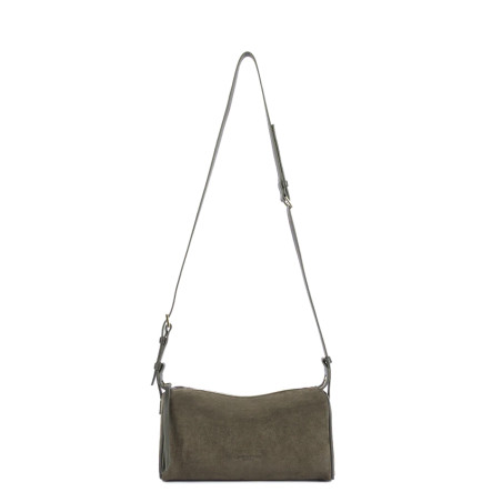 Lancaster Suède Sac Rectangle En Cuir Velours 530-55 Kaki face
