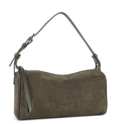 Lancaster Suède Sac Rectangle En Cuir Velours 530-55 Kaki cote