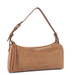Lancaster Sweden Velvet Leather Rectangle Bag 530-55 Camel