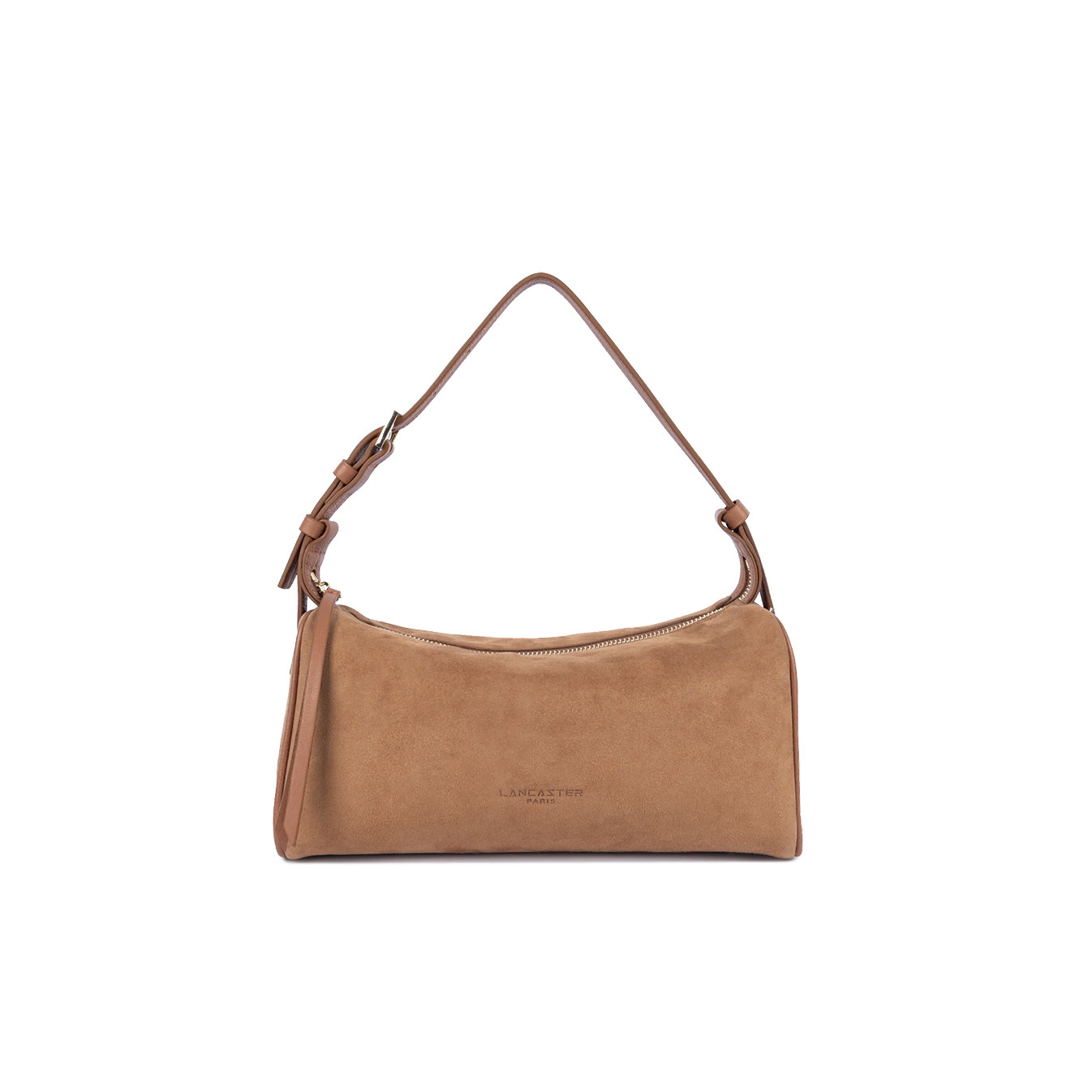 Lancaster Sweden Velvet Leather Rectangle Bag 530-55 Camel