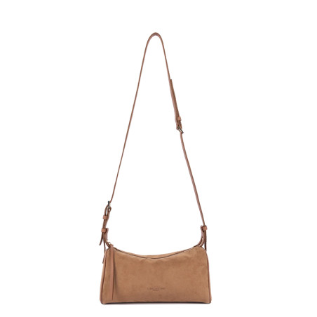 Lancaster Sweden Velvet Leather Rectangle Bag 530-55 Camel