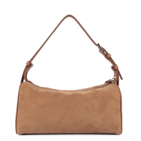 Lancaster Sweden Velvet Leather Rectangle Bag 530-55 Camel