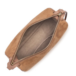 Lancaster Sweden Velvet Leather Rectangle Bag 530-55 Camel