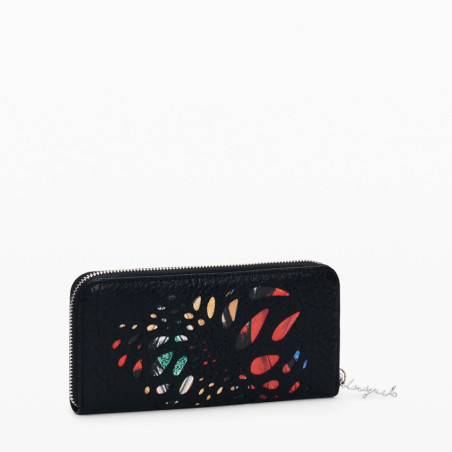 Desigual Notus Print Large Zippered Companion Wallet Floral Details...