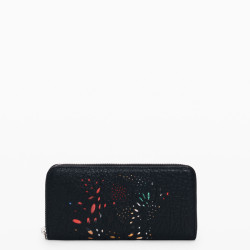 Desigual Notus Print Large Zippered Companion Wallet Floral Details...