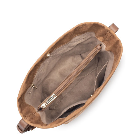 Lancaster Suede Bucket Bag 530-56 Camel