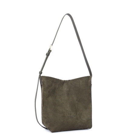 Lancaster Suede Bucket Bag 530-56 Khaki