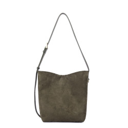 Lancaster Suede Bucket Bag 530-56 Khaki