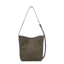 Lancaster Suede Bucket Bag 530-56 Khaki