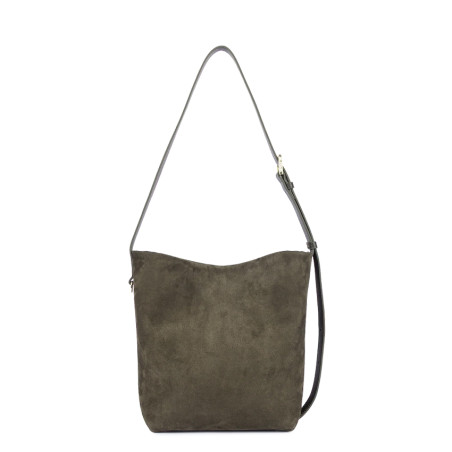 Lancaster Suede Bucket Bag 530-56 Khaki
