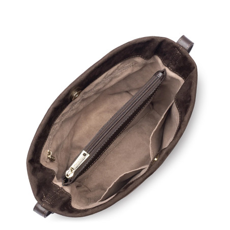 Lancaster Suede Bucket Bag 530-56 Brown