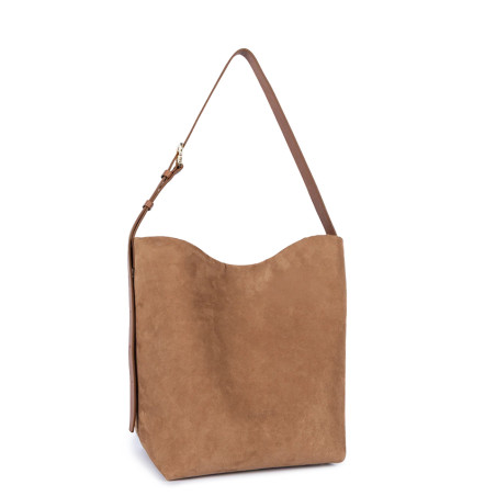 Lancaster Suede Large Bucket Bag 530-57 Camel