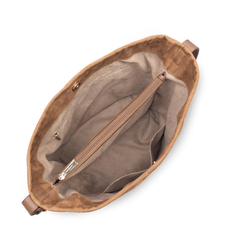 Lancaster Suede Large Bucket Bag 530-57 Camel