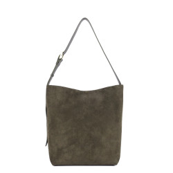 Lancaster Suede Large Bucket Bag 530-57 Khaki
