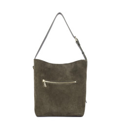 Lancaster Suede Large Bucket Bag 530-57 Khaki