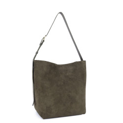 Lancaster Suède Grand Sac Seau 530-57 Kaki cote