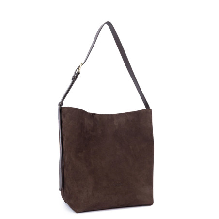 Lancaster Suède Grand Sac Seau 530-57 Marron cote