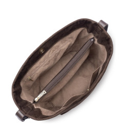 Lancaster Suede Large Bucket Bag 530-57 Brown