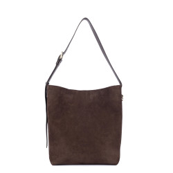 Lancaster Suede Large Bucket Bag 530-57 Brown