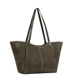 Lancaster Suède Sac Cabas 530-58 Kaki dos