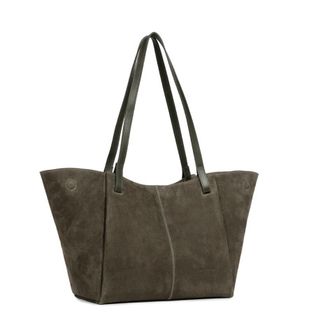 Lancaster Suede Tote Bag 530-58 Khaki