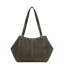 Lancaster Suede Tote Bag 530-58 Khaki